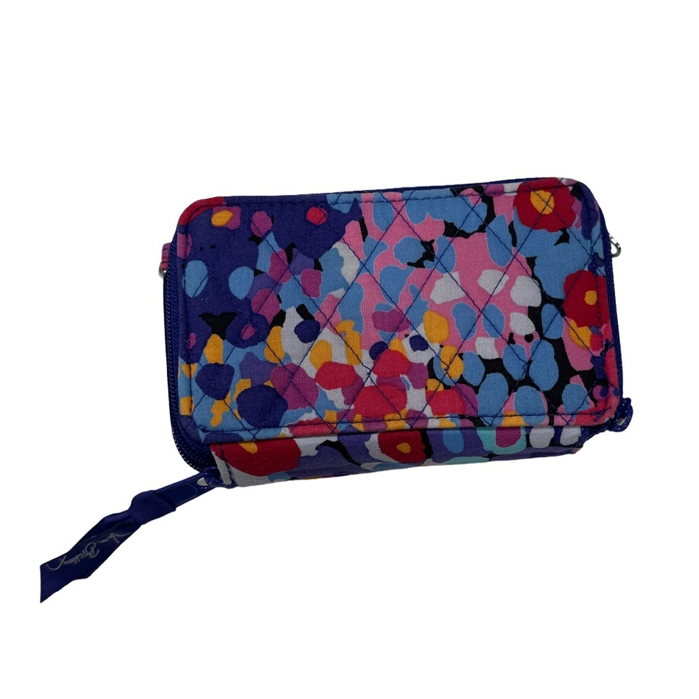 Vera Bradley Colorful Floral Quilted Wallet – Compact Zip Around - Picture 6 of 9